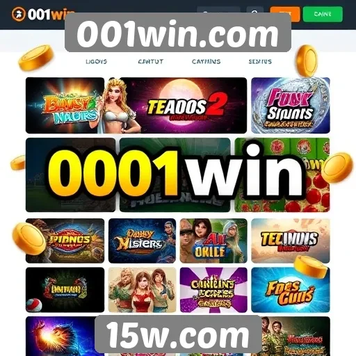 Diversidade de jogos disponíveis em 001win.com